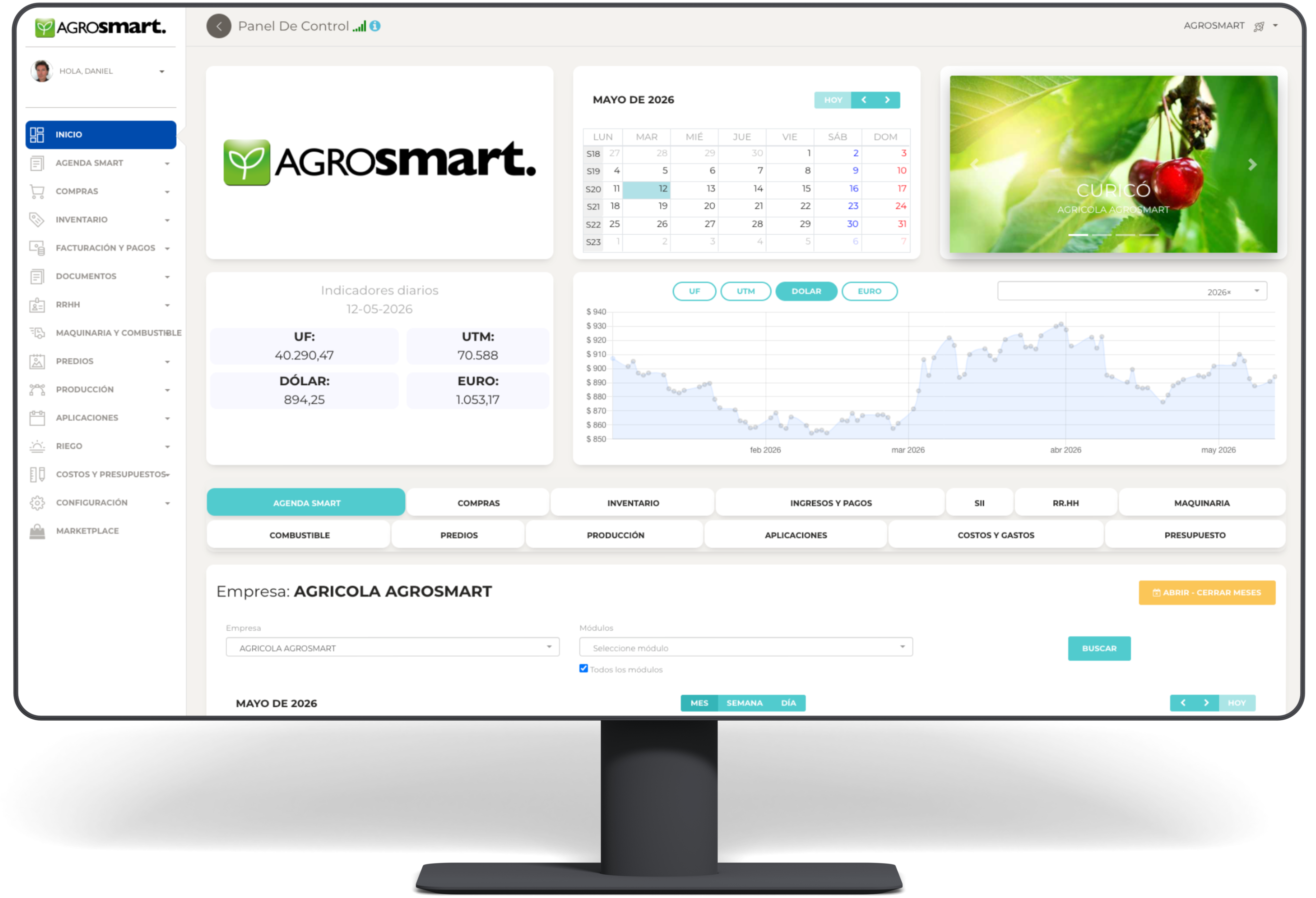 AGROsmart en computador, tablet y móvil